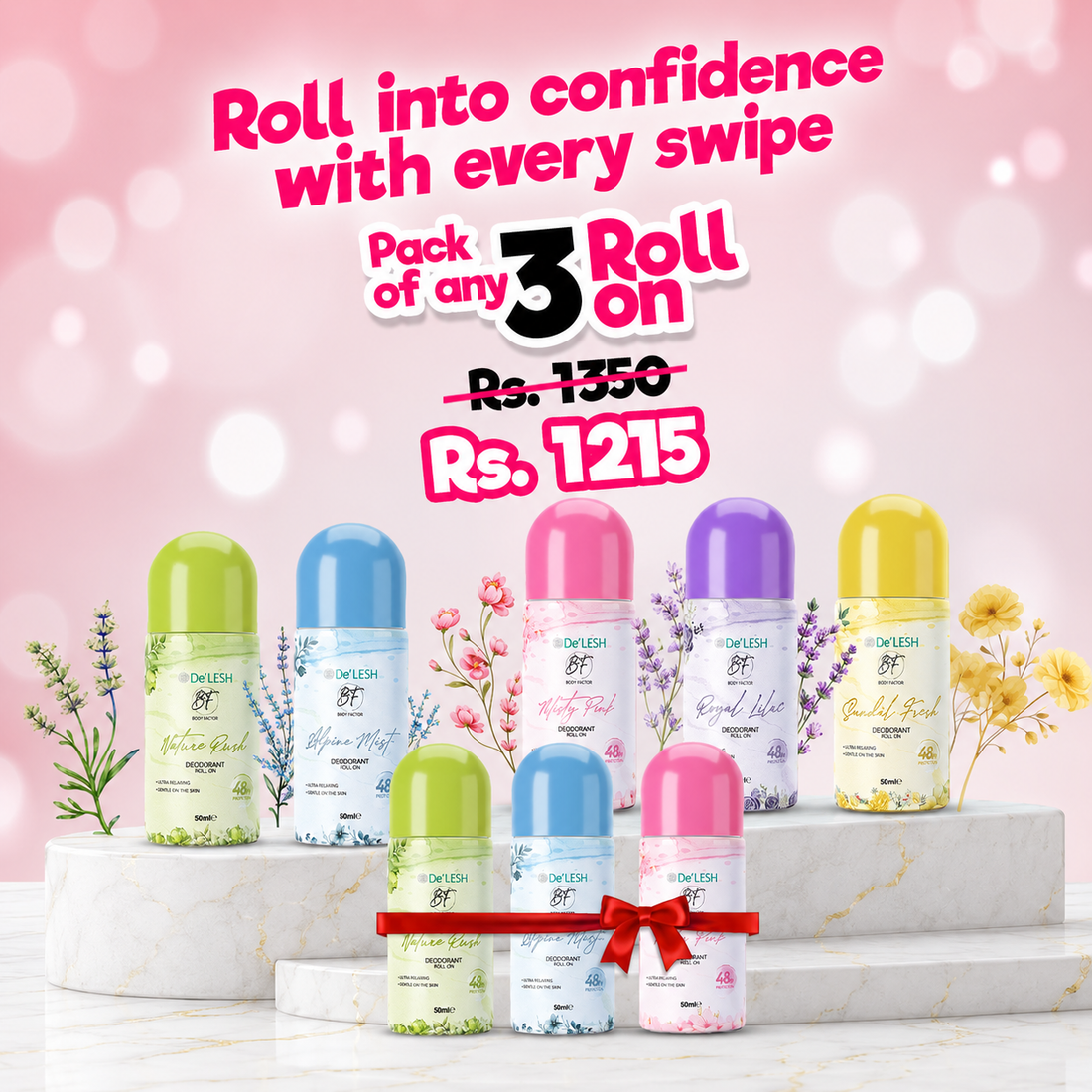 PACK OF 3 ROLLON