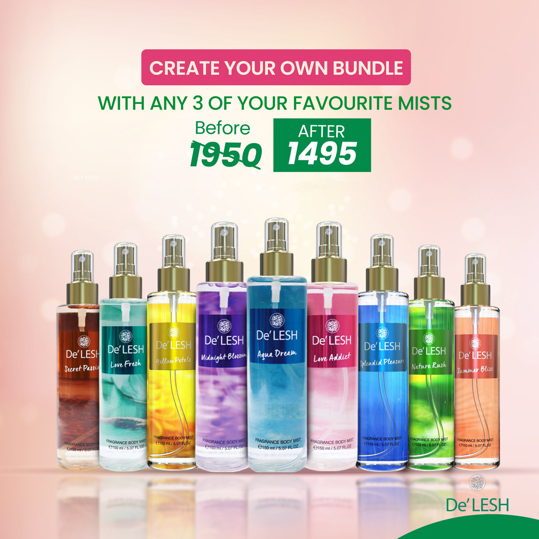 Pack of any 3 Body Mist